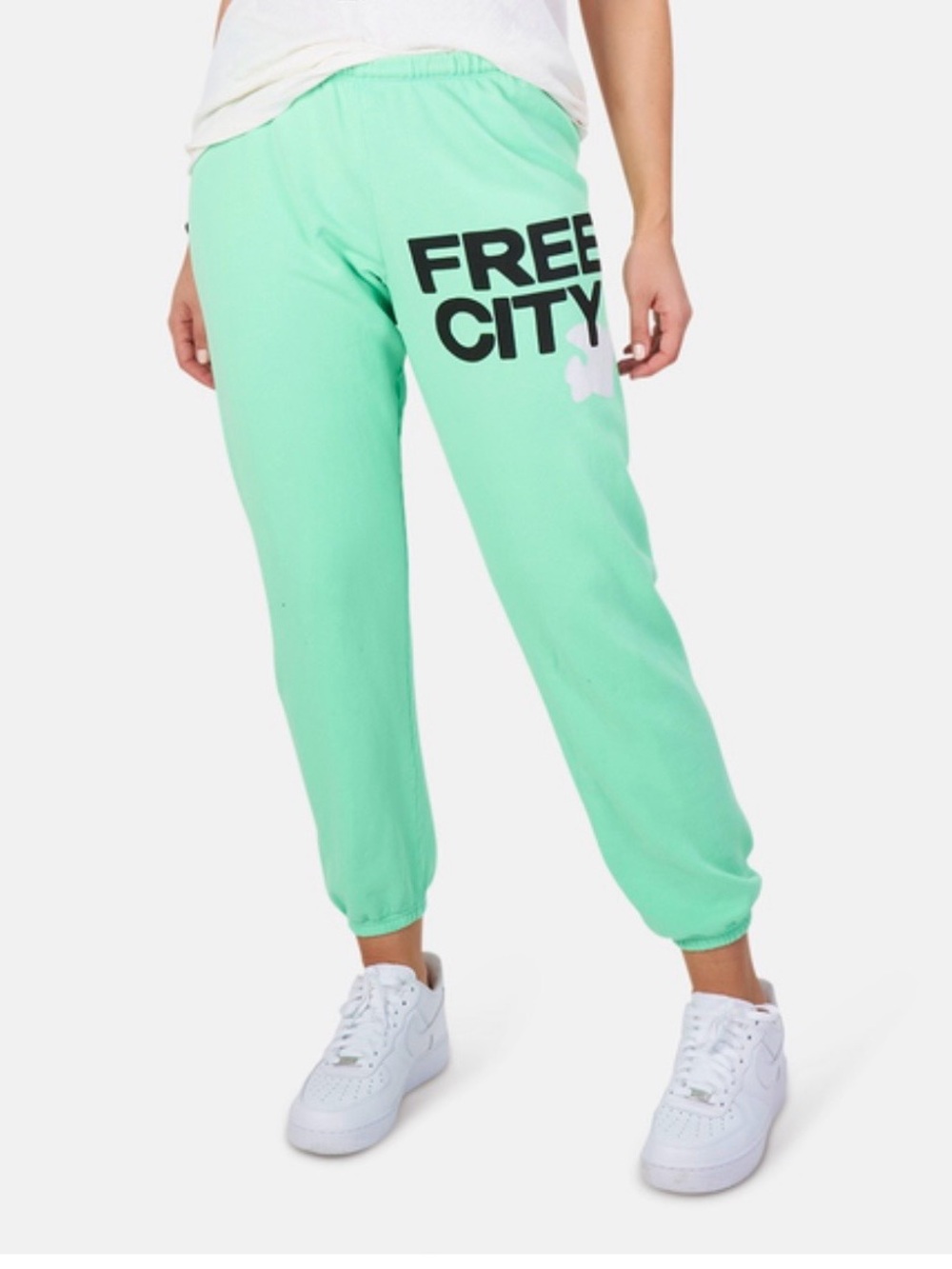 Free City Large Logo Sweatpants Green Gumm